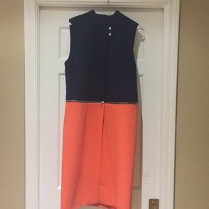 Trouve zip away color-block longline vest